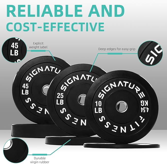 Olympic Bumper Plates Set, 2" Weight Plates for Strength Training & Weightlifting, Paris or Set or Set with Barbell, Multiple Options