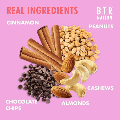B.T.R. Nation Superfood Keto Protein Bar - Plant Based Vegan Protein | (12 Pack) Variety Pack | Low Carb Food, Low Calorie, Gluten Free, No Sugar Alcohols, Boosted with Superfoods