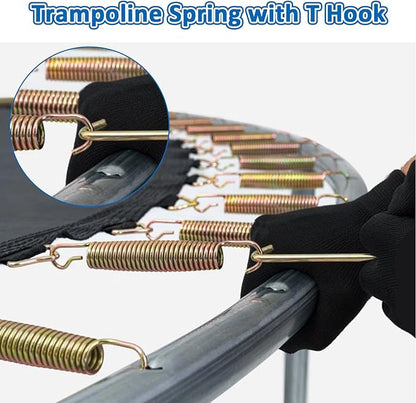 32PCS 6.5 Inch Trampoline Springs Replacement Trampoline Springs Heavy Duty Replacement Trampoline Parts Springs Universal Trampoline Accessories with T-Hook for Outdoor Trampoline