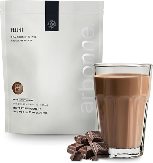 Arbonne Feelfit Pea Protein Shake - Daily Supplement Powder, Vegan Protein for Support of Overall