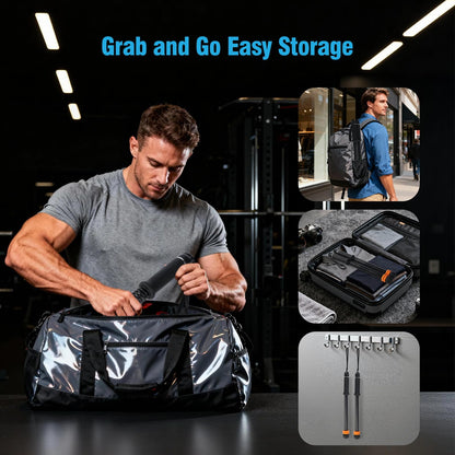 2 PCS Weighted Cordless Battle Ropes - Adjustable Resistance and Portable Ropeless Battle Ropes