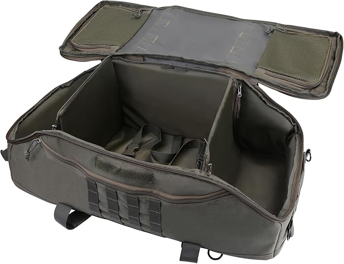 65L Large Duffle Bag, 3-in-1 Tactical Backpack MOLLE Pack for Sports, Gym, Outdoor, Olive Green