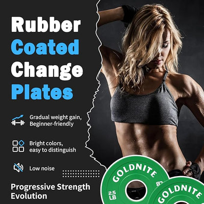 Change Plates Set 1.25LB 2.5LB 5LB Set Fractional Weight Plate Olympic Bumper Plates for Cross Training Steel Insert Strength Training Weight Plates