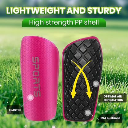 Shin Guards Soccer Kids 2025 Version High-Density Foam Soccer Shin Guard with Sleeves Shin Protective Pads for Kids Daily Practice School Competitions Outdoor Play