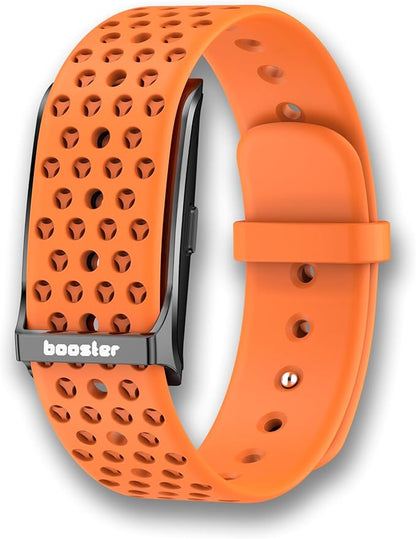 Booster Smart Bracelet, Wearable Activity & Fitness Tracker Band, 24H Sleep Tracker, All-Day Continuous Heart Rate Blood Pressure Stress HRV Monitor, 120+ Sport Modes Smart Wristband, Silicone Orange