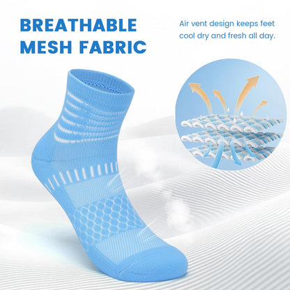 IRAMY Ankle Compression Socks for Women Men Plantar Fasciitis Relief Cushioned Athletic Running
