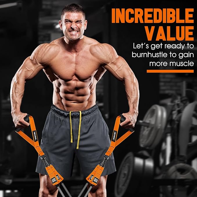 Heavy Resistance Bands for Working Out, 300lbs/360lb/420lb Exercise Bands Workout Bands with Handles, Door Anchor, Ankle Straps, Home Gym Workout Equipment for Men Fitness Strength Training Stretching