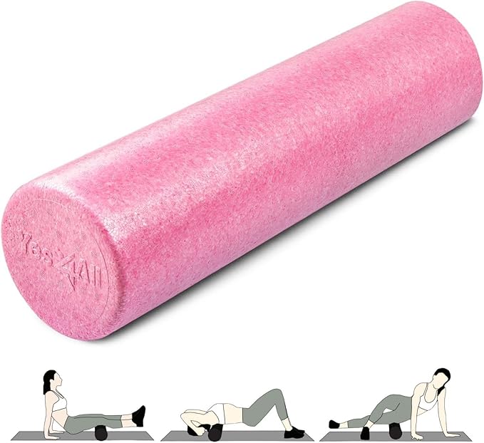 Yes4All High-Density EPP Round Back Roller Foam, Exercise Foam Roller for Yoga, Pilates & Stretching - 12, 18, 24, 36 inch