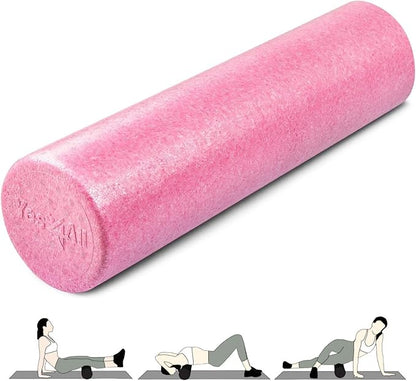 Yes4All High-Density EPP Round Back Roller Foam, Exercise Foam Roller for Yoga, Pilates & Stretching - 12, 18, 24, 36 inch