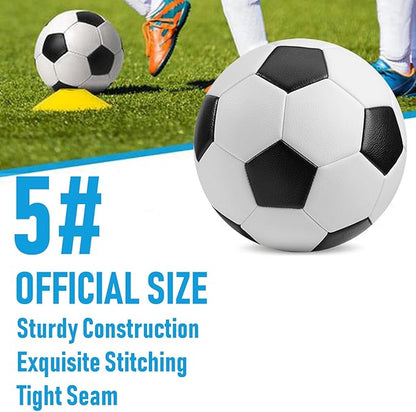 12-Pack Training Soccer Balls Size 5/4/3 with Pump – Bulk Deflated Balls for Teens and Adults, Ideal for Indoor Outdoor Practice, School Activities, Sports Events, Party Favors Gifts