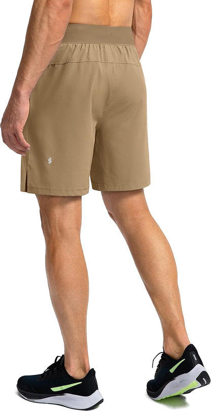 Men's Running Shorts with Zipper Pockets 9 Inch/ 7 Inch / 5 Inch Lightweight Quick Dry Gym Workout Athletic Shorts for Men