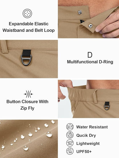 NORTHYARD Men's Cargo Hiking Shorts 9" Lightweight Outdoor Tactical Work Camping Sport Golf Casual Travel Fishing Multipocket