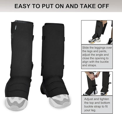 Snake Gaiters Leg Guards, Waterproof Snake Guards, Adjustable Snake Bite Protection for Lower Legs, Snake Chaps for Men&Women