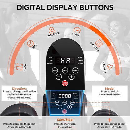 2025 New Under Desk Elliptical Machine, Electric Ellipse Leg Exerciser Pro As Seen On TV with 16 Adjustable Speed, Quiet and Fully Assembled with Remote Control & Non-Slip Foot Straps
