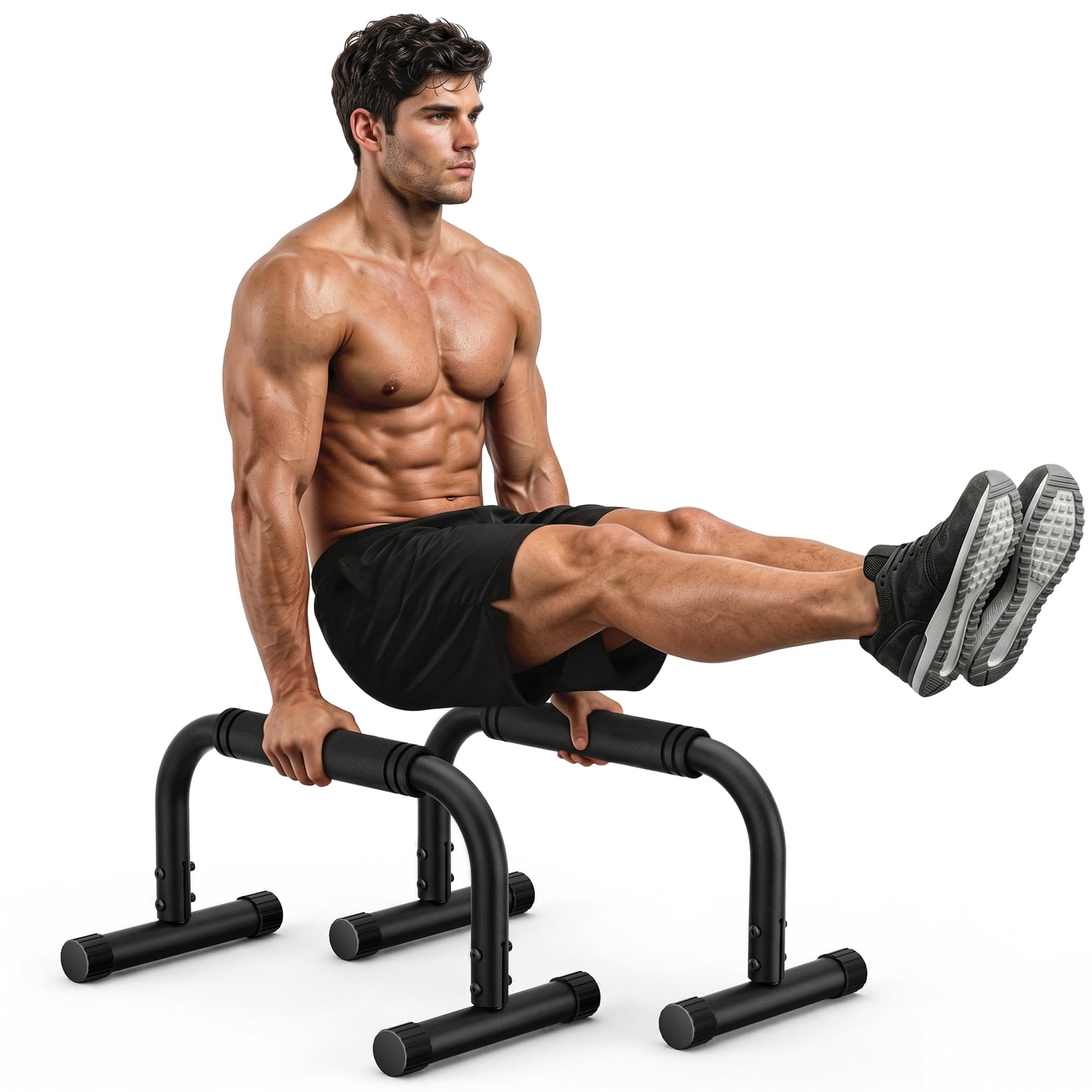 Push Up Bars, Adjustable 10-12.5 Inch Parallettes Bars