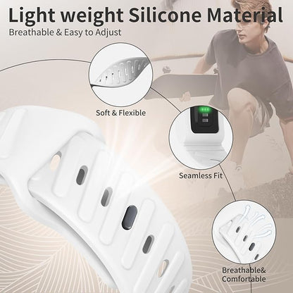 Silicone Sport Band Compatible with Whoop 4.0 Band for Men Women,Soft Comfort Durable Replacement Wristbands for Whoop 5.0 Silicone Bands