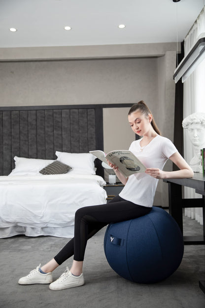YOGIVO Sitting Ball Chair, Yoga Ball Chair Exercise Ball Chair for Home Office Desk, Stability Ball