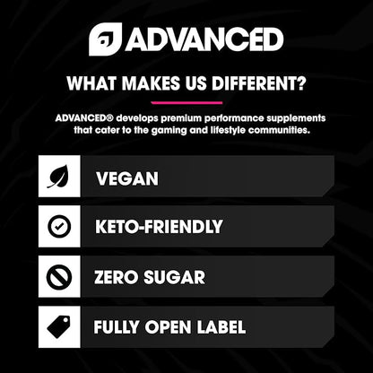 Advanced Energy - Energy Boosting Formula with Electrolytes for Hydration - L-Theanine to Combat Jitters - Sugar Free & Keto Friendly - No Maltodextrin (40 Servings) (Calamansi)