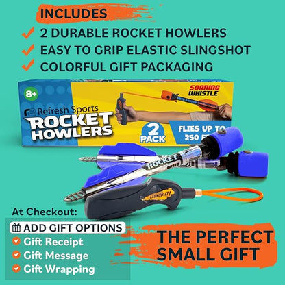 Toy Rocket Launcher for Kids: Best Outdoor Toys Slingshot Rockets Launchers Air Foam Rockets Games for Boys & Girls All Ages. Party Favor Easter Basket Stuffers & Great Gifts for Ages 8 9 10 11 & Up