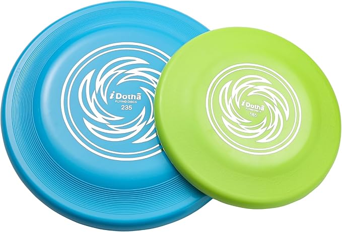 Sports Flying Disc, 2 Pack Compeition Flying Discs, Lightweight Durable Flying Disc Toys for Backyard Beach Lawn Park Outdoor Games, 105 Gram 9.3 Inch & 90 Gram 7.3 Inch.