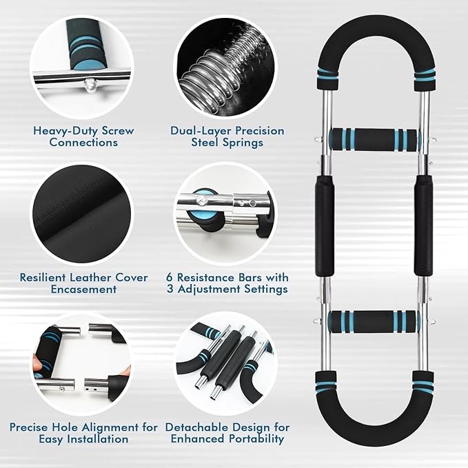 Twister Arm Trainer, 60-110lb Adjustable Chest Workout Equipment, Clip Muscle Trainer for Men&Women, Beginners or Professional, Portable Home Gym Exercise Machine for Arm Strength Training