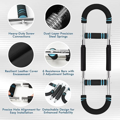 Twister Arm Trainer, 60-110lb Adjustable Chest Workout Equipment, Clip Muscle Trainer for Men&Women, Beginners or Professional, Portable Home Gym Exercise Machine for Arm Strength Training