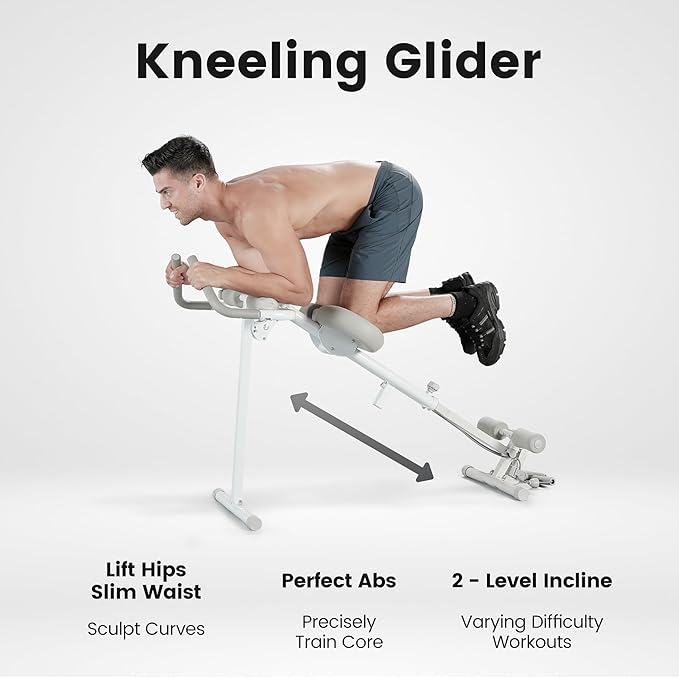 WONDER CORE Pro Max, Ab Machine for Stomach Workout, Ab Workout Equipment for Home Gym Trainer, 4-in-1 Exercise Equipment - Rowing, Leg Press, Glider, Roman Chair