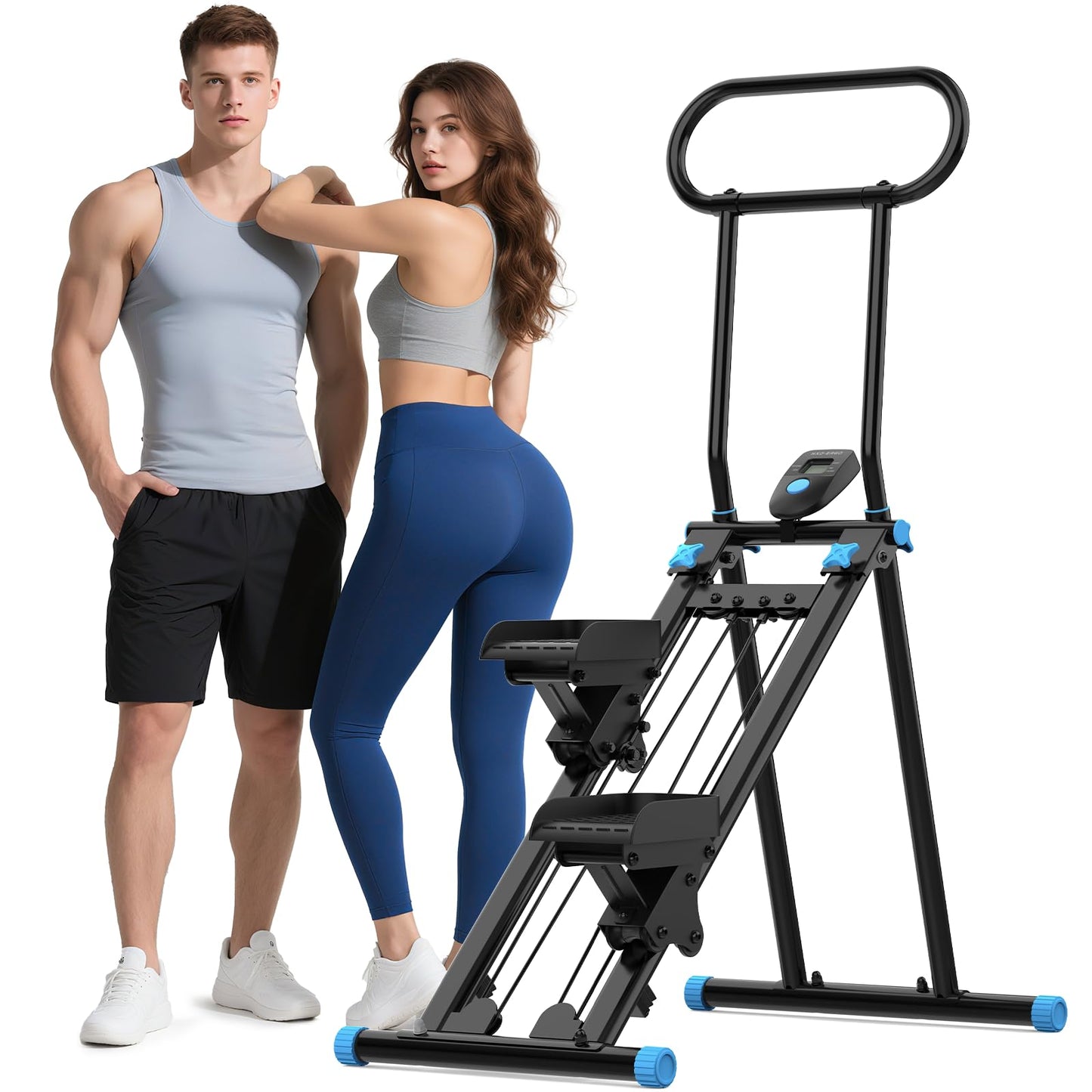 HXD-ERGO Stair Stepper for Home, 6 Adjustable Resistance Vertical Climber Cardio Exercise Machine