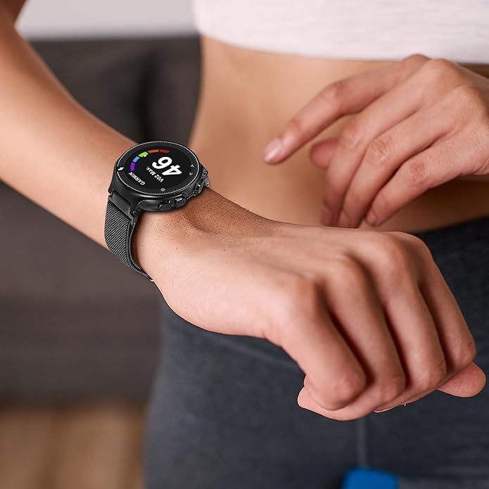 Elastic Nylon Watchband Compatible with Garmin Forerunner 235/220/230/620/630/735XT,Soft Adjustable Sport Stretchy Replacement Strap for Forerunner 235 Lite/Approach S20/S6/S5 Accessory