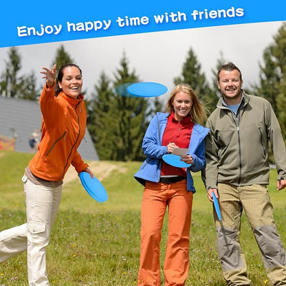 Lenwen 24 Pcs Flying Disc 6.89 Inch Soft Silicone Flying Disks Classic Play Flick Disc for Outdoor Backyard Beach Lawn Sports Park Camping Playing Adults Pet