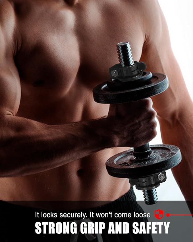 Mini Barbell Clips 1 inch I Multi-Size Adjustable Barbell Collar I 1 inch Barbell ClampsIQuick Release Weight Clips Pair of Locking for Dumbbell Bar