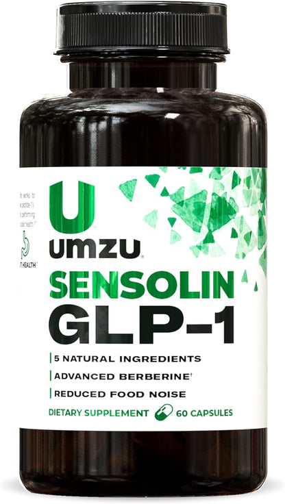UMZU Sensolin GLP-1 Metabolic Support Supplement, Boost GLP-1 Production, Reduce Food Noise, Balance Mood, Clinically Advanced Berberine, Ceylon Cinnamon, Chromium (60 Capsule | 30 Day Supply)