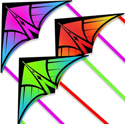 Large Delta Kite for Kids & Adults - Easy to Fly Outdoor Kites for Kids Ages 8-10, Perfect for