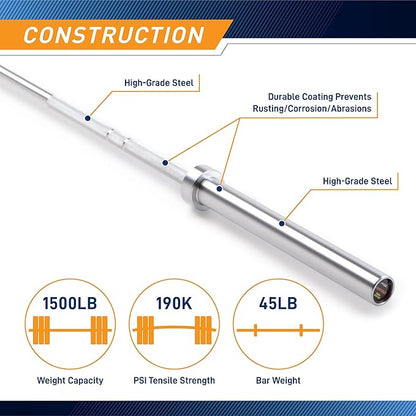 Steelbody IWF Standard 20kg and 15kg Olympic Weight Barbell Multiple Colors Available