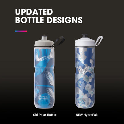 HydraPak Polar Sport Insulated Water Bottle (24oz, Contender Black)