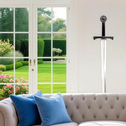 2/Set Vertical Sword Wall Mount Sword Hanger Adjustable Sword Mount Dagger Axe Blade Display (Silver 2pcs)