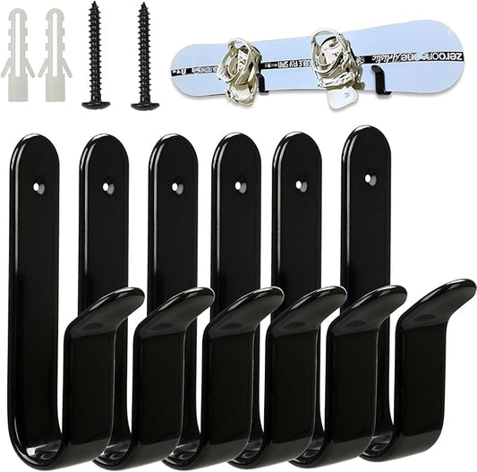 Snowboard Wall Mount Clips, Horizontal Skateboard Wall Mount，Snowboard Display Stand for Room, Garage