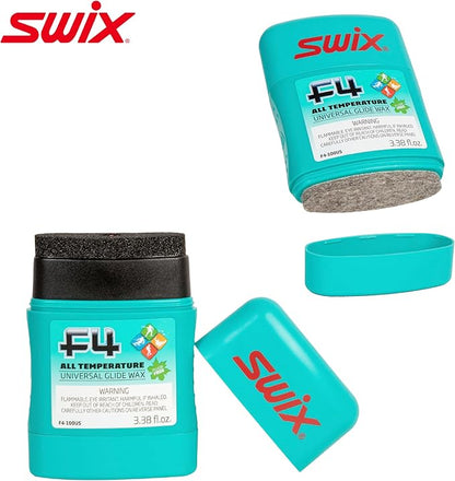 Swix Ski and Snowboard Touchup and Wax Kit - Comprehensive Winter Sports Maintenance Set with F4 Wax, Diamond Disc, Sidewall Cutter, Ceramic and Gummi Stones, Metal Scraper, Vise Set
