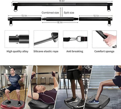 Vibration Plate Exercise Machine - Whole Body Workout Vibration Platform Lymphatic Drainage Machine for Weight Loss Home Fitness with Resistance Bands Remote