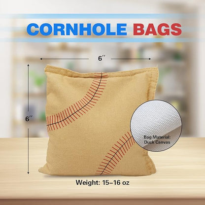 GSE Games & Sports Expert Set of 8 Premium Weather Resistant Cornhole Bags. Regulation Size and Weight Bean Bags for Cornhole Toss Games (Several Styles Available)