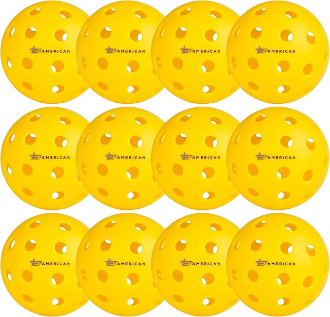 EP American Outdoor Pickleballs USAPA Approved | Made in USA with Durable Design | Tournament-Ready, High Performance | 40 Precision Holes for Balanced Flight, Consistent Spin