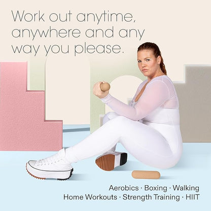 Bala Bars Dumbbell Set for Women & Men - Set of 2 Bars Designed for Walking, Strength Training, HIIT, Boxing & Aerobics - Hand Weights for Working Out at Home