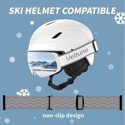Ski Goggles for Men Women Adult & Youth, OTG Snowboard Goggles Anti Fog, Snow Goggles UV Protection Wide Vision