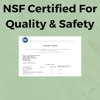 PRISTINE'S Creatine Monohydrate Capsules for Women & Men - NSF Certified 75 Day Supply 3G Muscle Growth Support Supplement - Cognitive & Athletic Performance Support - Enhanced Recovery