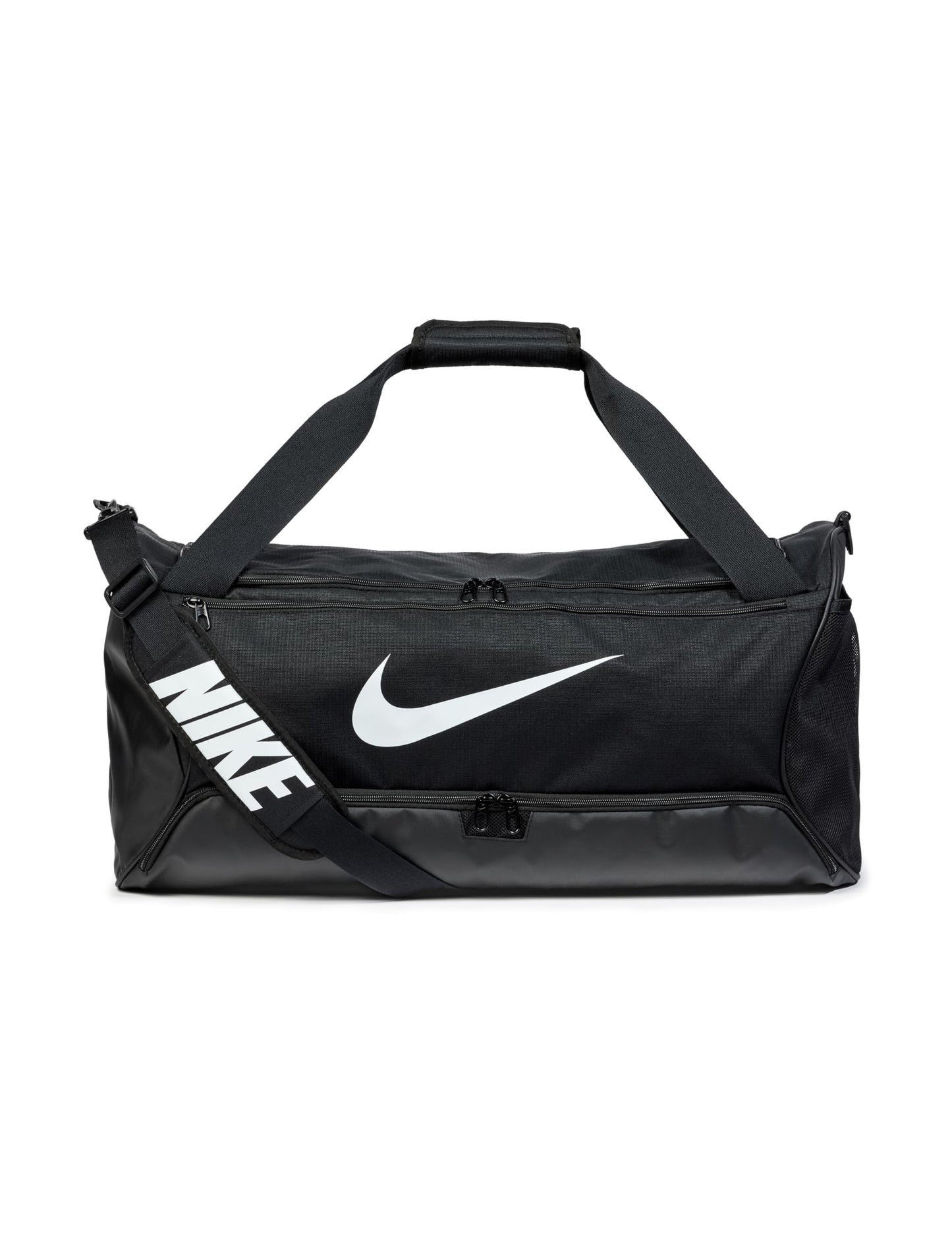 Nike Unisex Brasilia 9.5 Training Duffel Bag (Medium, 60L), Black/Black/White, MISC
