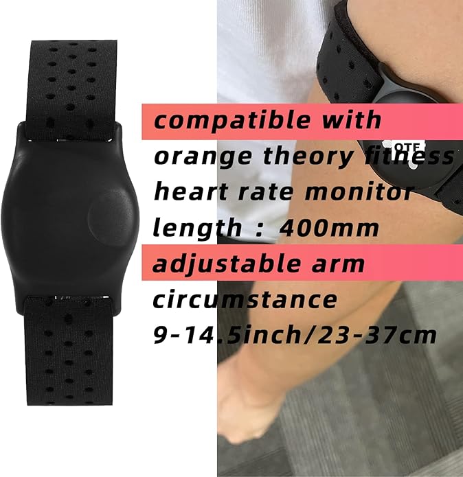 Comfortable Replacement Armband Strap Compatible with OTF, OTF Burn, Orange Theory Fitness, OT Beat Heart Rate Monitor Band