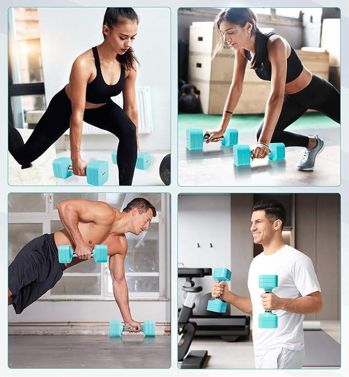 15LB 20LB 40LB 50LB Adjustable Dumbbell Set Free Weights Dumbbells Set for Women Men Hand Weights Sets Adjust Dumbbell Weight Sets for Home Gym Exercise Workout Strength Training Equipments