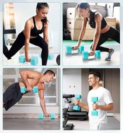 15LB 20LB 40LB 50LB Adjustable Dumbbell Set Free Weights Dumbbells Set for Women Men Hand Weights Sets Adjust Dumbbell Weight Sets for Home Gym Exercise Workout Strength Training Equipments