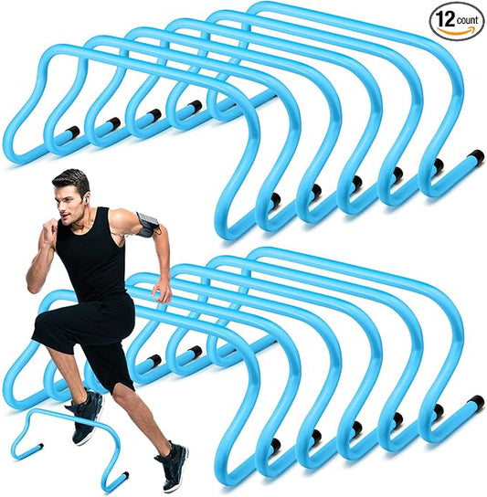 Wettarn 12 Pcs 9" Speed Training Agility Hurdles for Athletes Reliable Training Hurdle Plyometric and All Purpose Practice Equipment for Soccer Basketball Football
