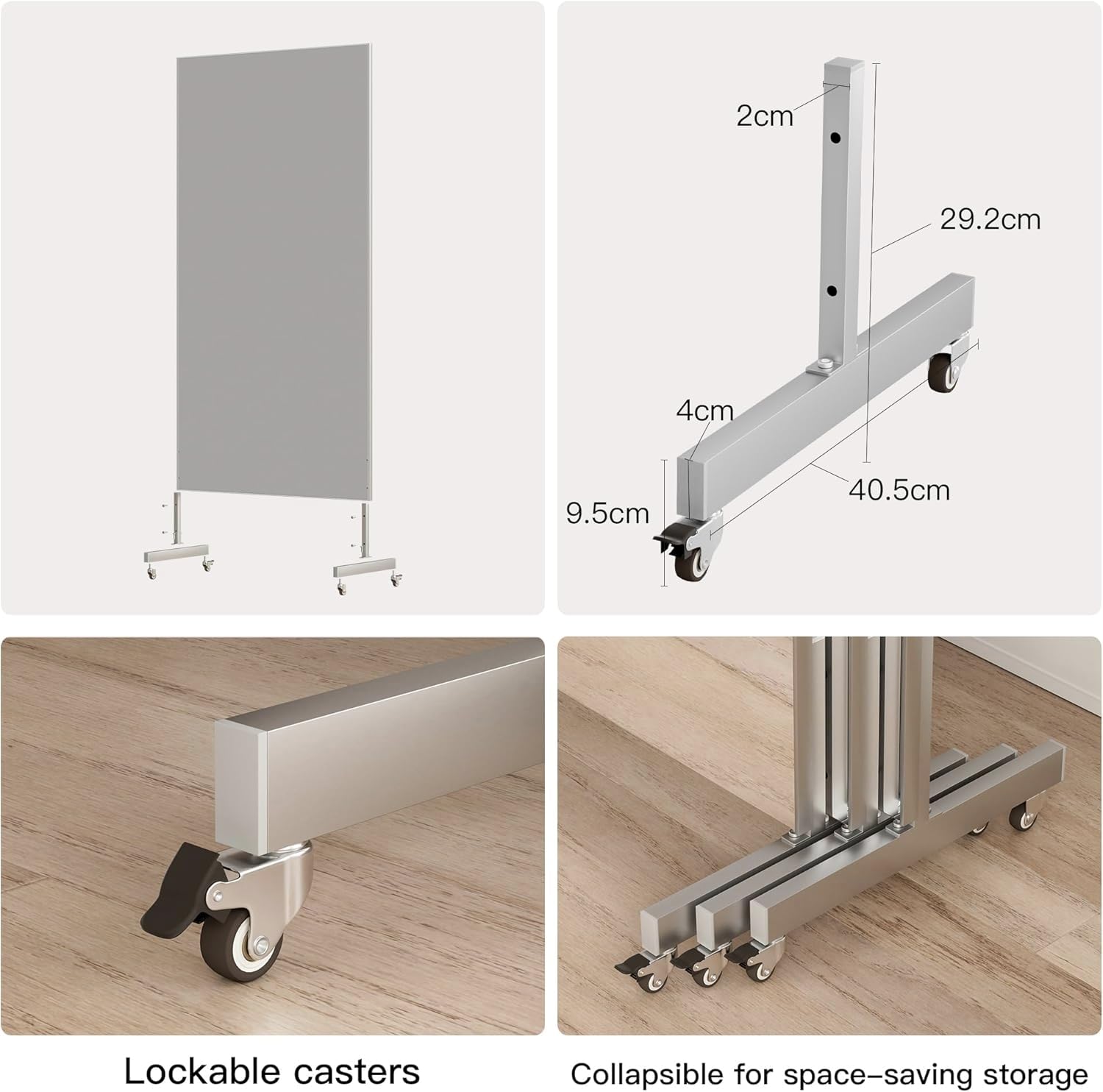 Fitcleer 71”x 39” Extra Large Full Body Floor Mirror with 360° Lockable Wheels, Super Lightweight